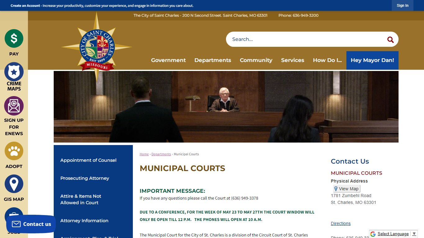 Municipal Courts | St. Charles, MO - Official Website